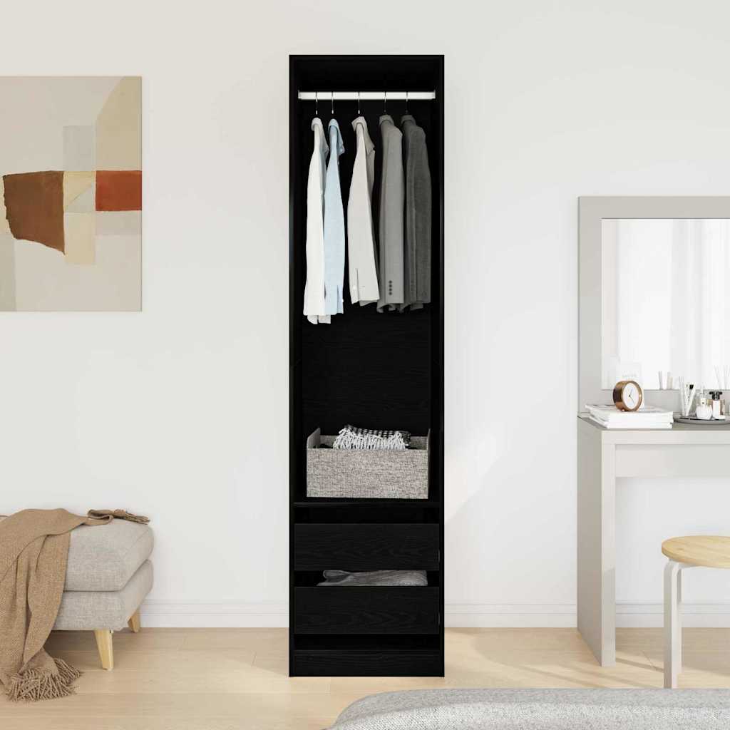 Wardrobe With Drawer Engineered Wood