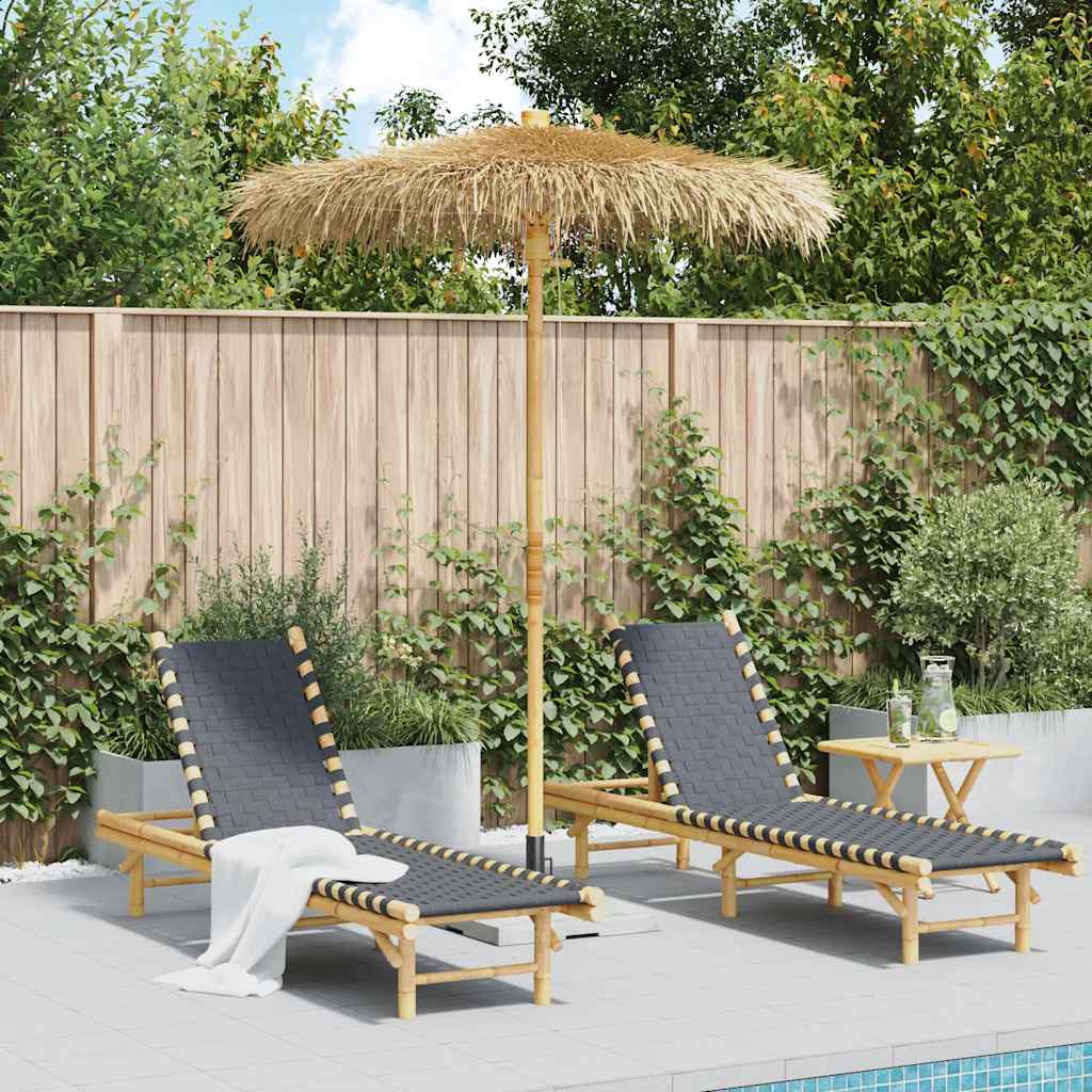 Bamboo Garden Parasol With Banana Leaf Roof