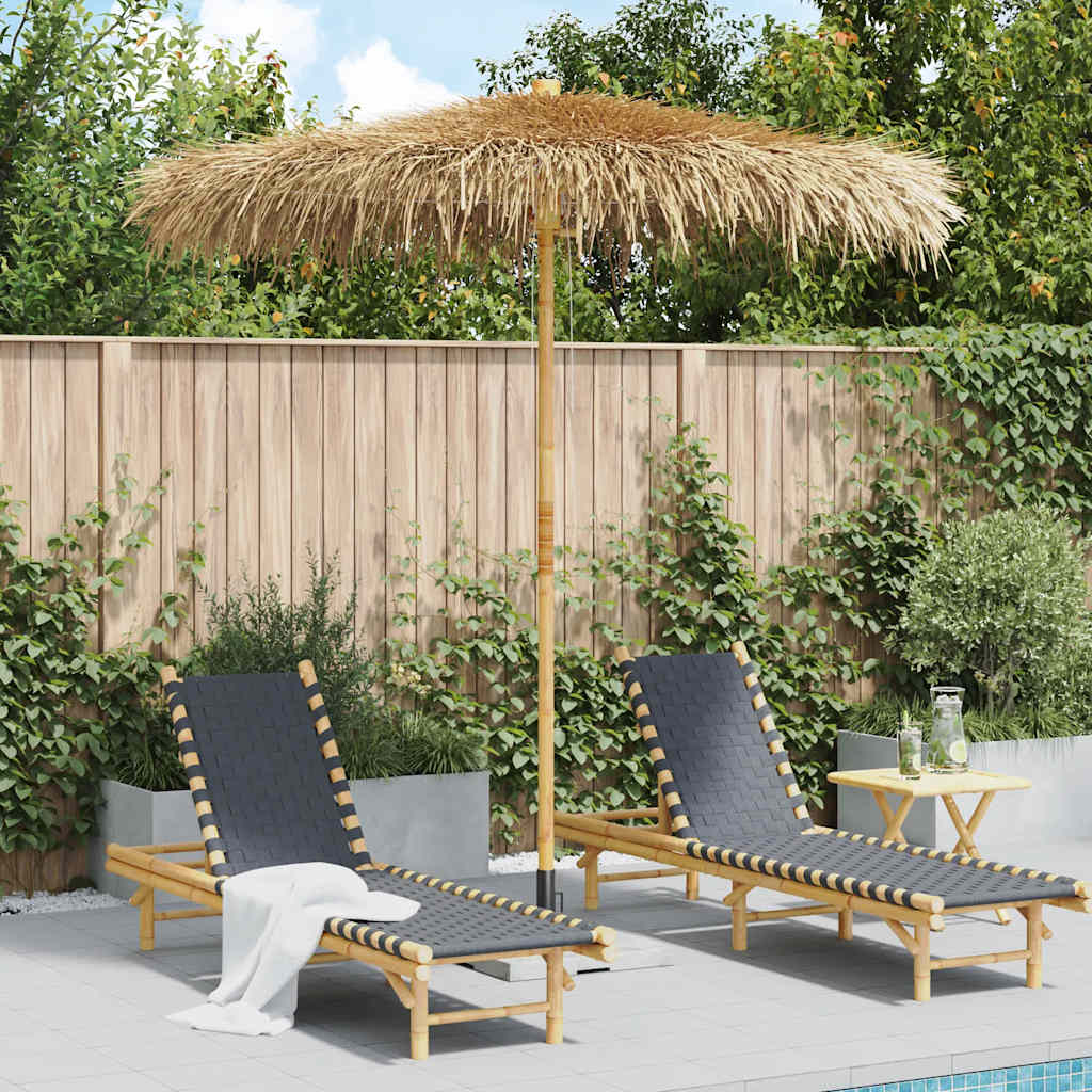 Bamboo Garden Parasol With Banana Leaf Roof