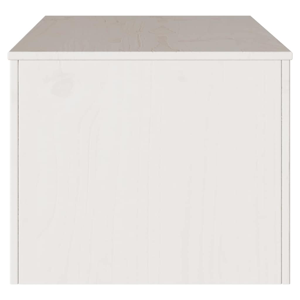 Coffee Table Drammen White 99 X 55 X 45 Cm Solid Pine Wood