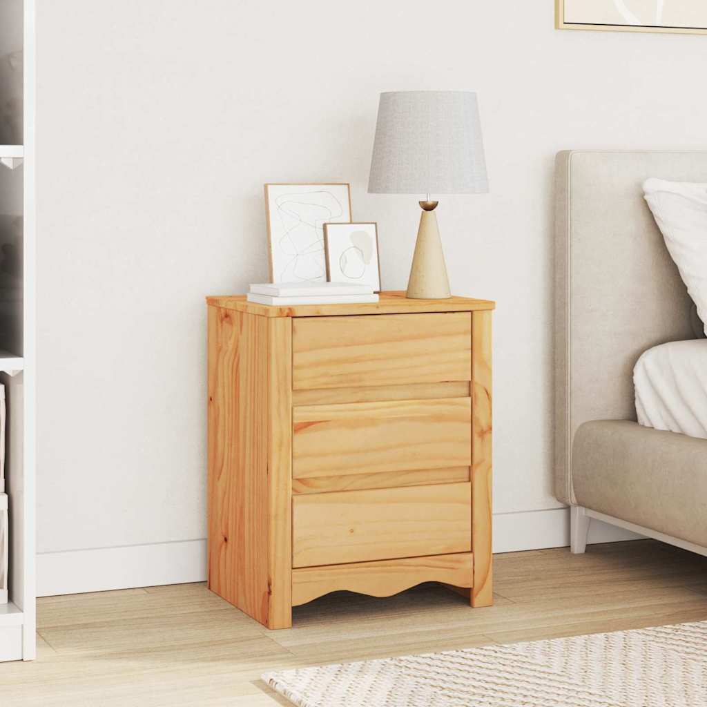 Coffee Table Drammen 45 X 35 X 56 Cm Solid Pine Wood
