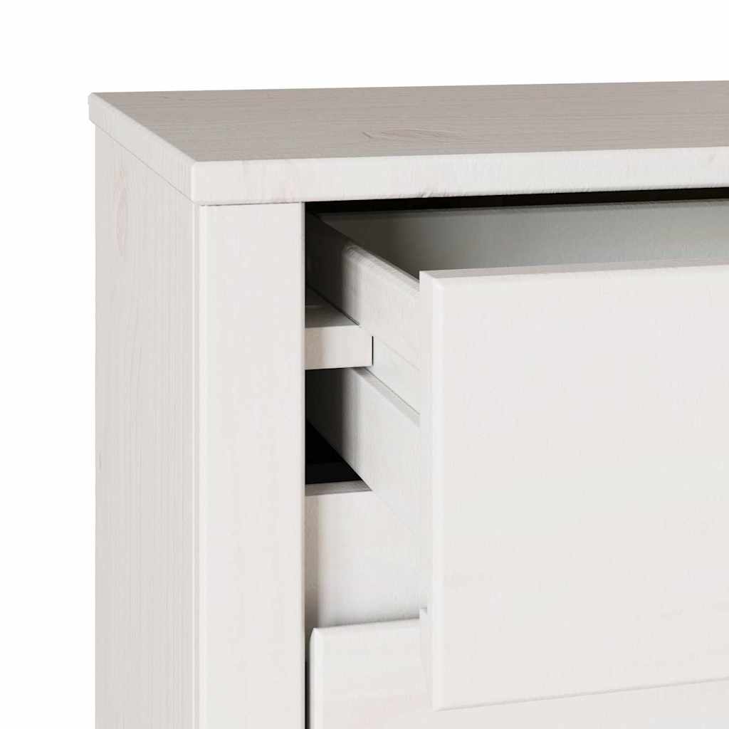 Coffee Table Drammen 45 X 35 X 56 Cm Solid Pine Wood