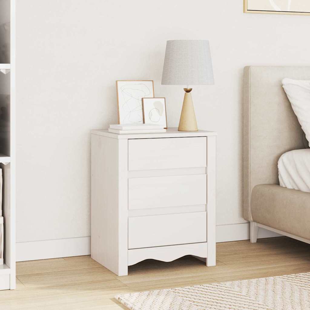 Coffee Table Drammen 45 X 35 X 56 Cm Solid Pine Wood