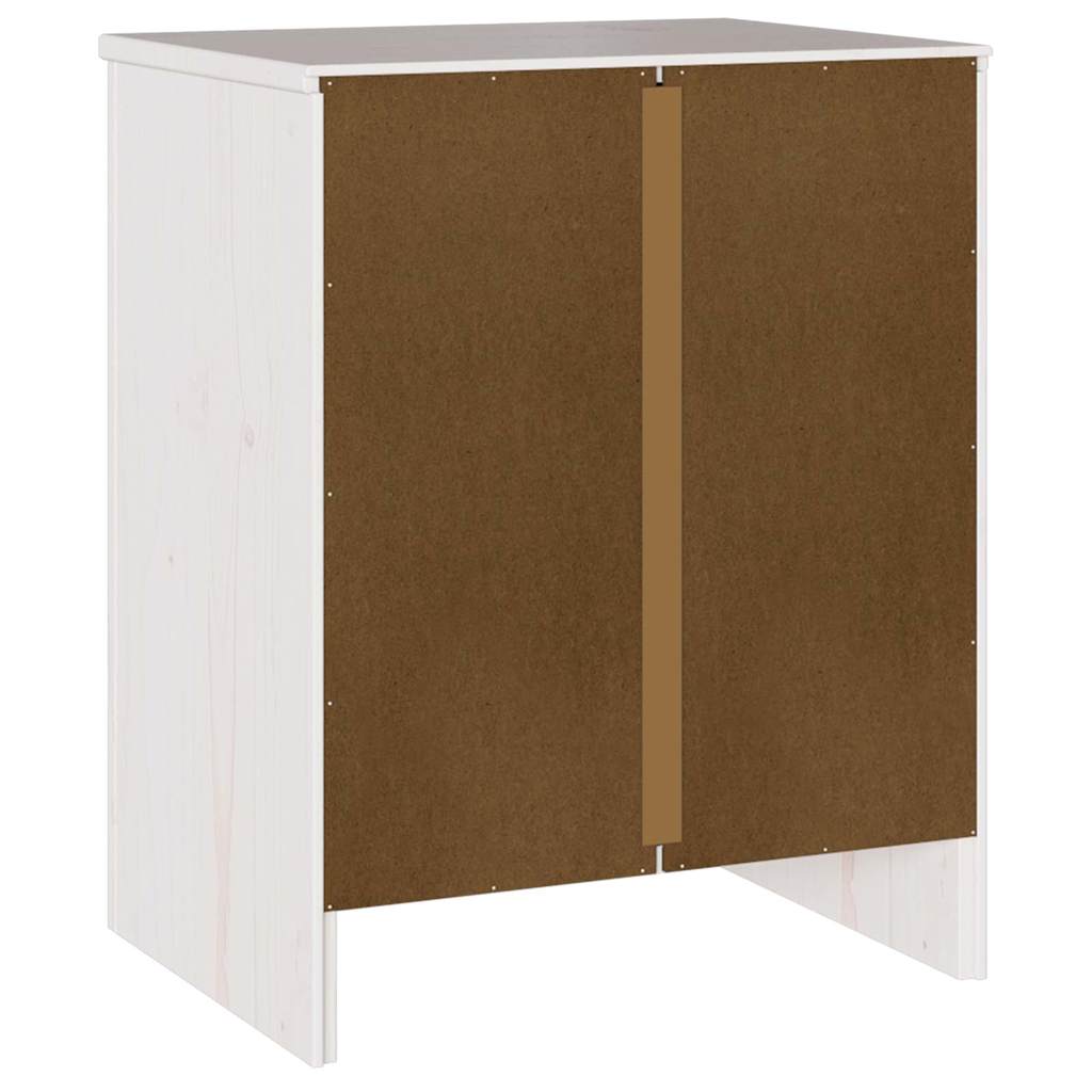 Coffee Table Drammen 45 X 35 X 56 Cm Solid Pine Wood