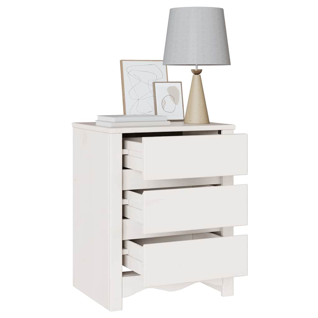 Coffee Table Drammen 45 X 35 X 56 Cm Solid Pine Wood