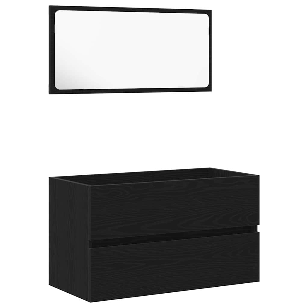 Bathroom Furniture Set 2 Pcs Engineered Wood