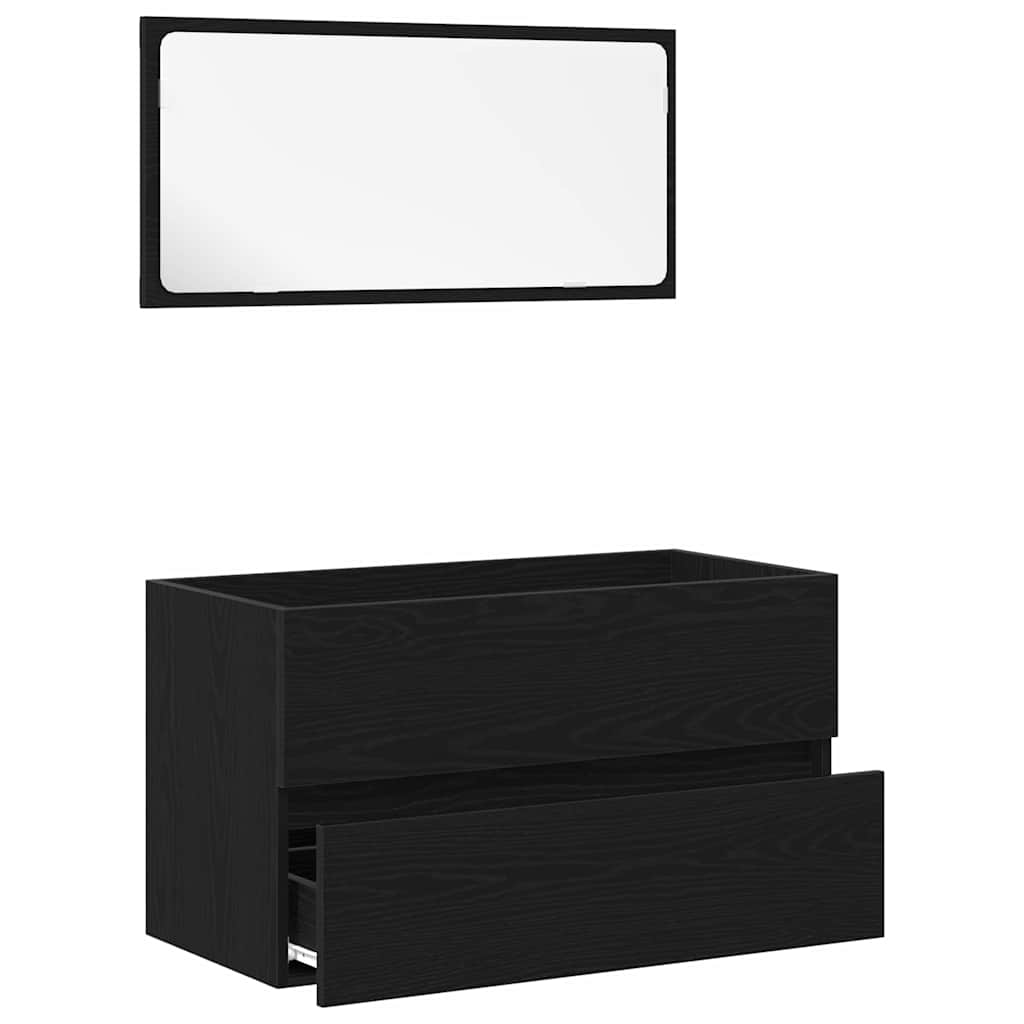 Bathroom Furniture Set 2 Pcs Engineered Wood