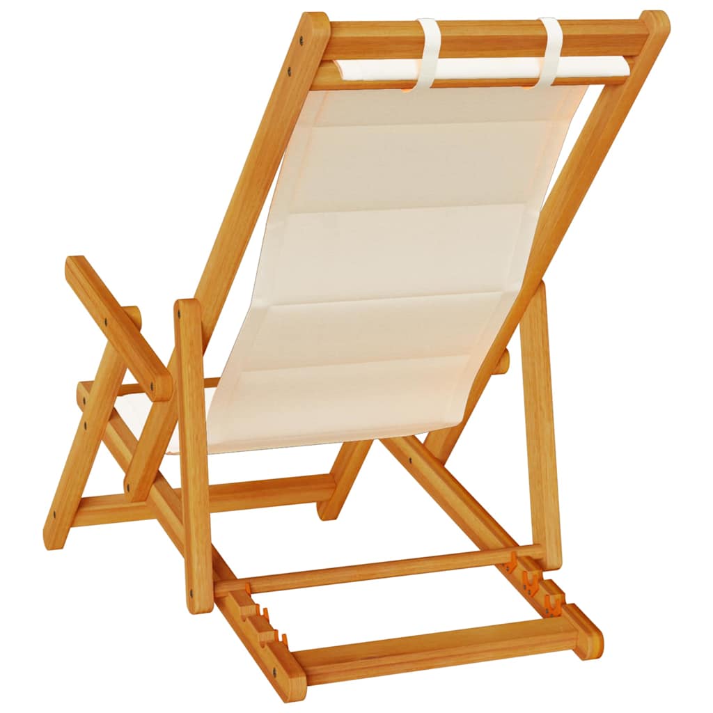 Outdoor Chair Beach Chairs Set Of 2 Folding Acacia Wood Garden Patio Cushion Bla