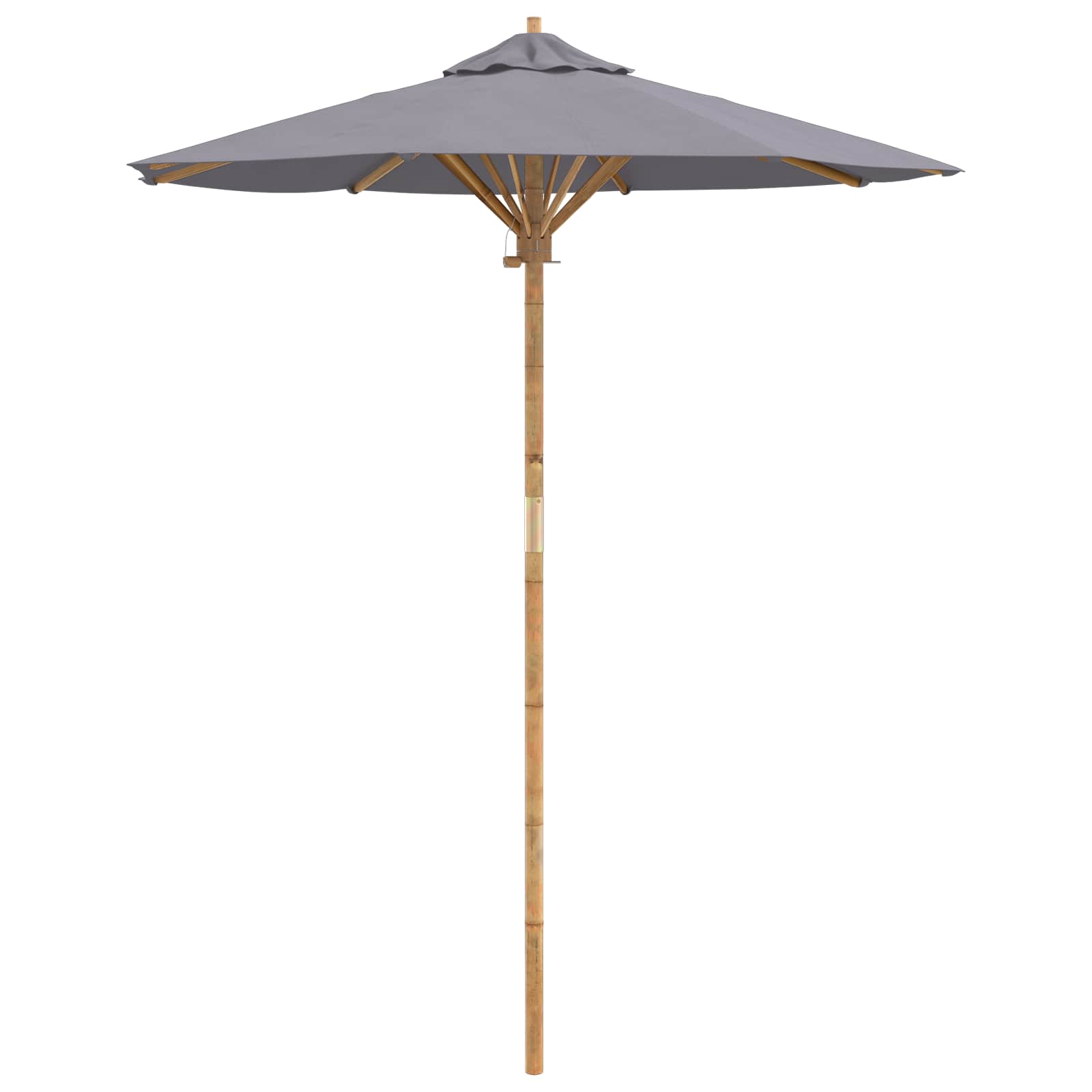 Garden Parasol Ø 180 X 230 Cm Bamboo