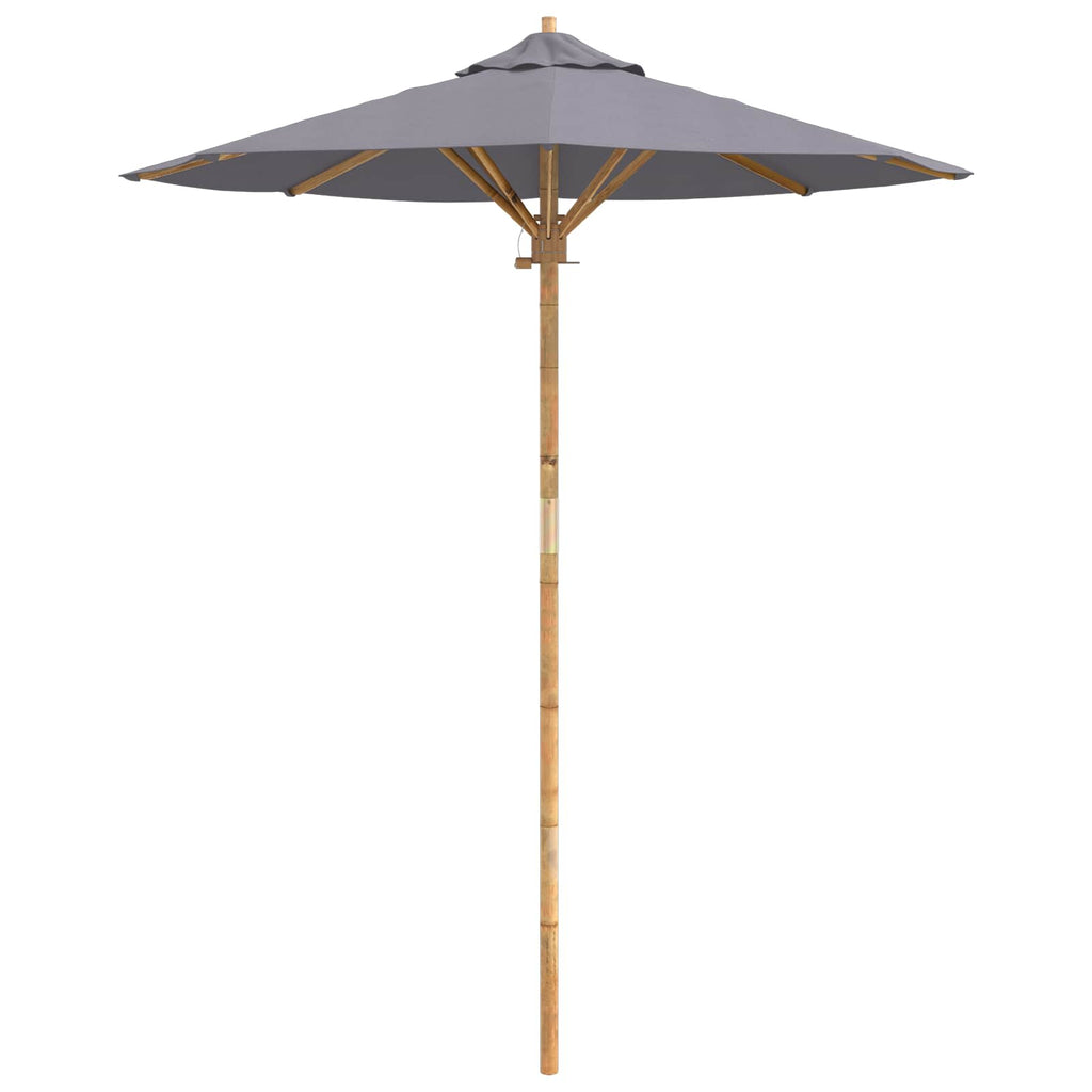 Garden Parasol Ø 180 X 230 Cm Bamboo