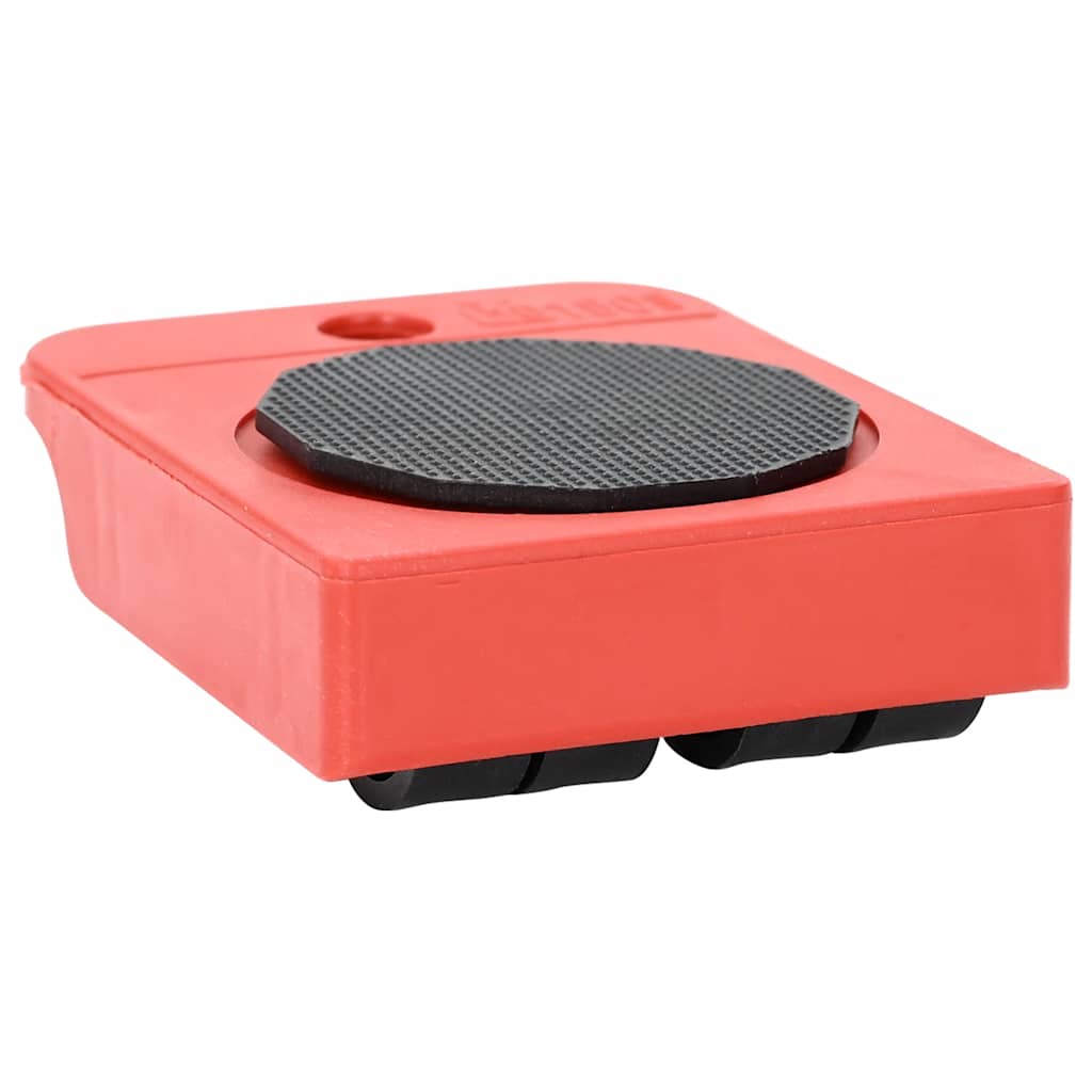 Furniture Rollers 8 Pcs With Lifters Red 9,8X7.5X3 Cm 150 Kg