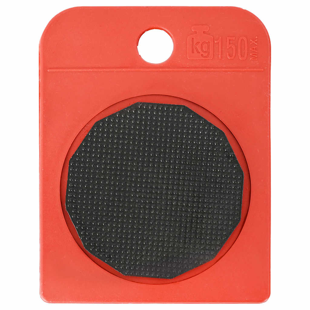 Furniture Rollers 8 Pcs With Lifters Red 9,8X7.5X3 Cm 150 Kg