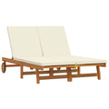 Sunloungers Sun Lounger Brown 125 X 200 84 Cm Solid Acacia Wood