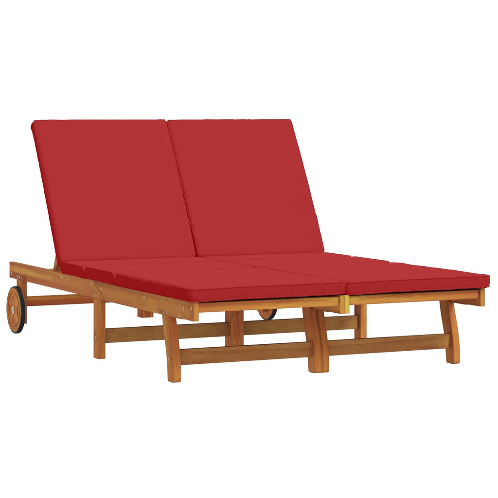 Sunloungers Sun Lounger Brown 125 X 200 84 Cm Solid Acacia Wood