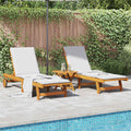 Sun Loungers 2 Pcs Solid Wood Acacia