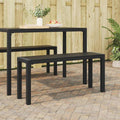 Garden Bench 100 X 28 X 45Cm Steel