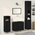 3 Piece Bathroom Furniture Set Engineered Wood