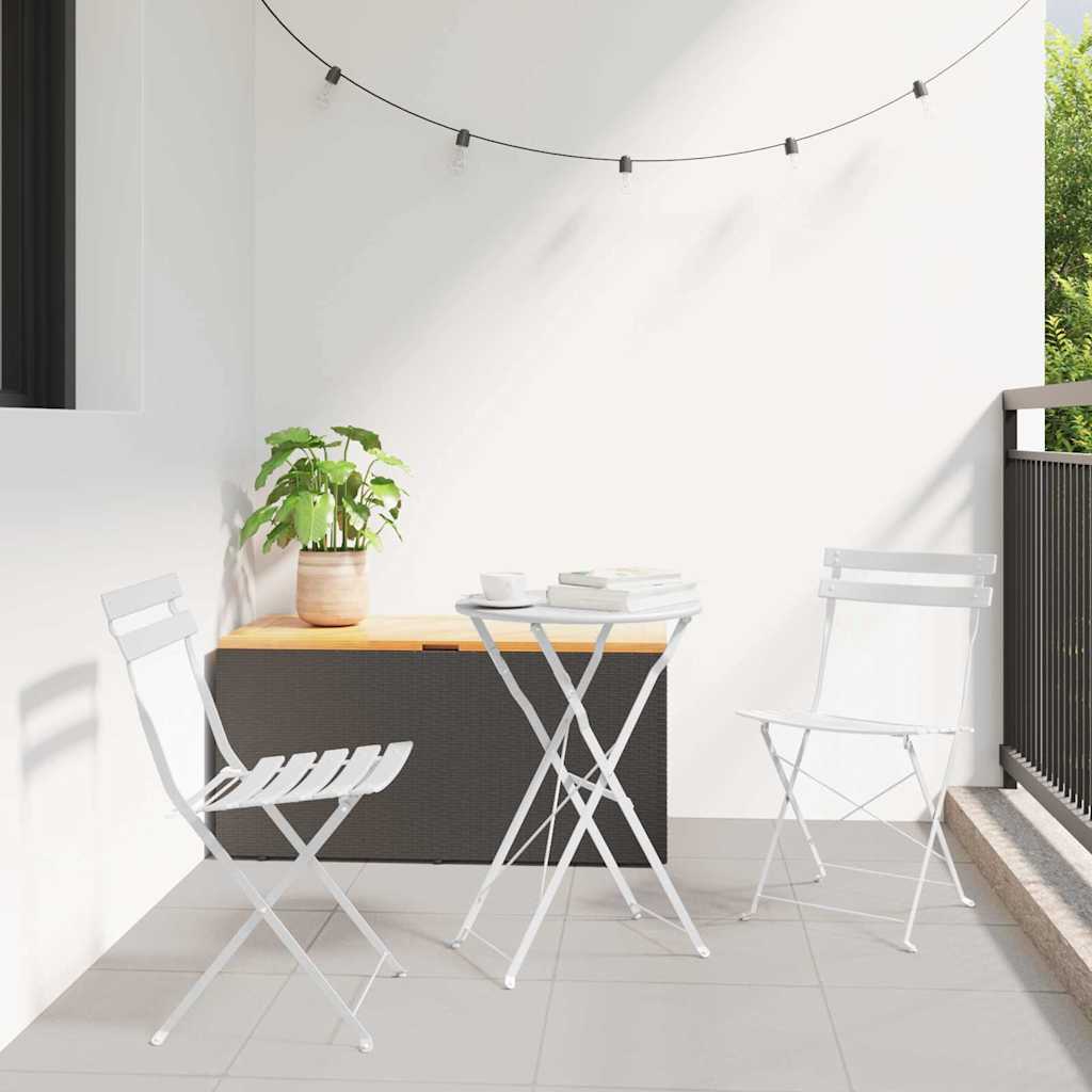 Garden Folding Chair 2 Pcs 42 X 46 X 82Cm Metal