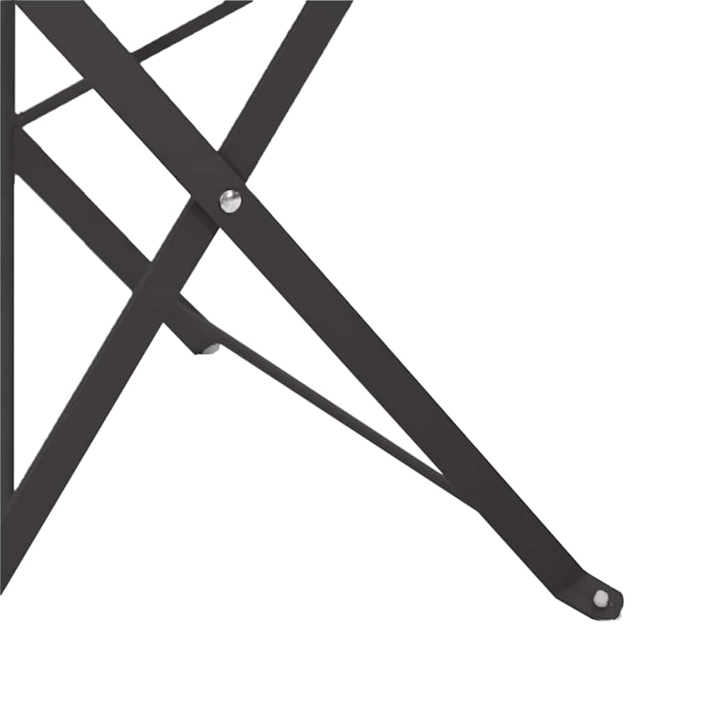 Garden Folding Chair 2 Pcs 42 X 46 X 82Cm Metal