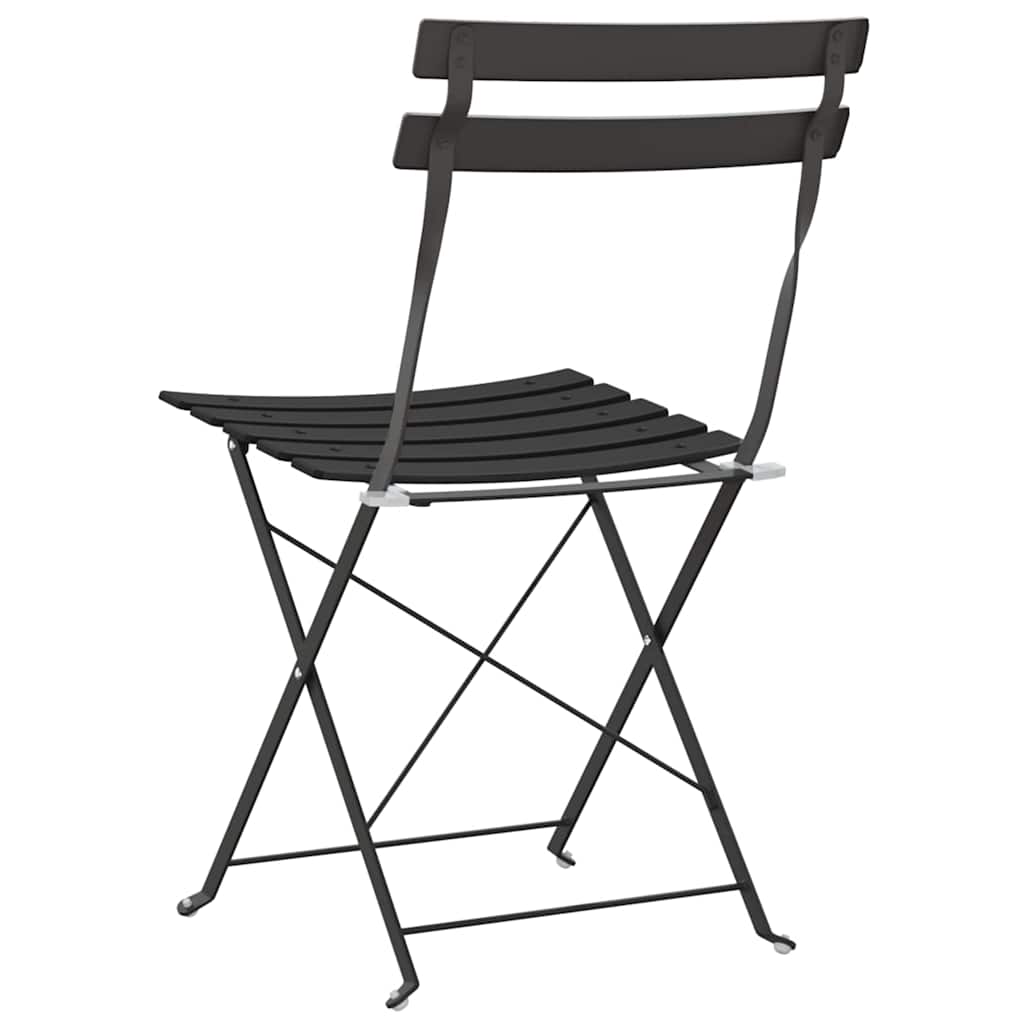 Garden Folding Chair 2 Pcs 42 X 46 X 82Cm Metal