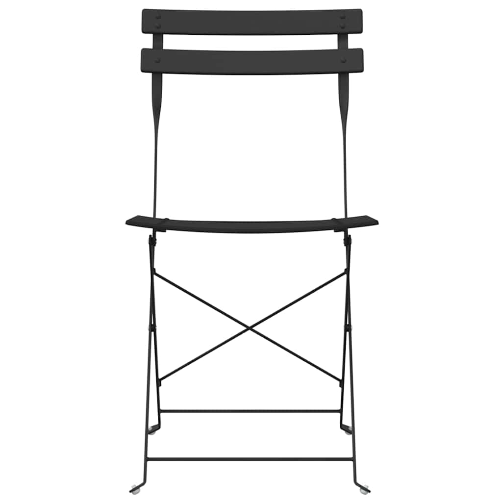 Garden Folding Chair 2 Pcs 42 X 46 X 82Cm Metal