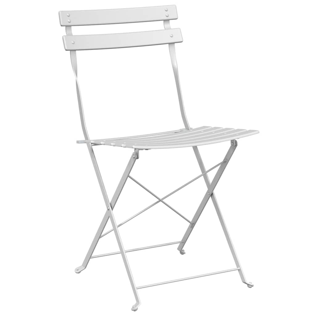 Folding Bistro Set 3 Pcs Steel
