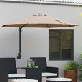 Garden Parasol 248 X 248 X 148 Cm Polyester And Steel
