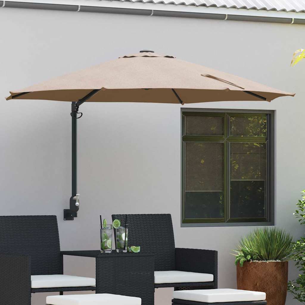 Garden Parasol 248 X 248 X 148 Cm Polyester And Steel