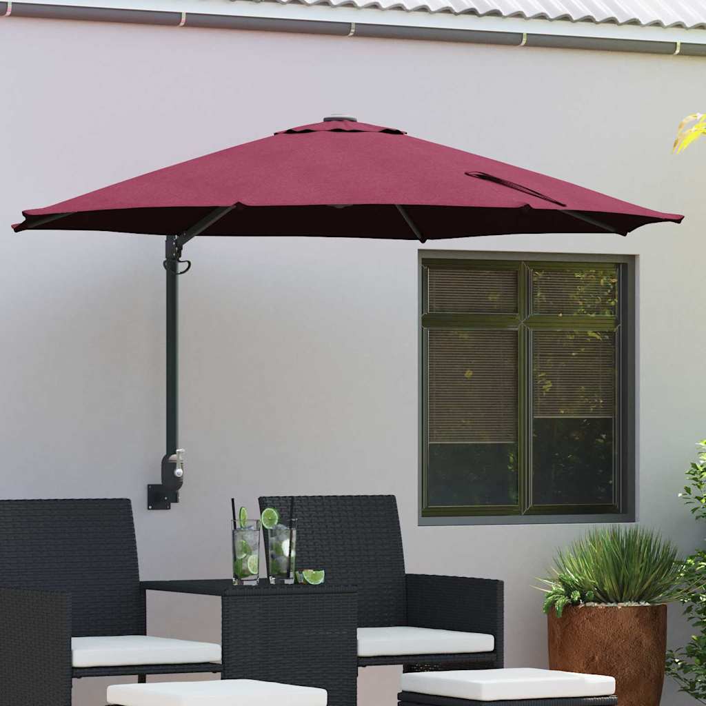 Garden Parasol 248 X 248 X 148 Cm Polyester And Steel
