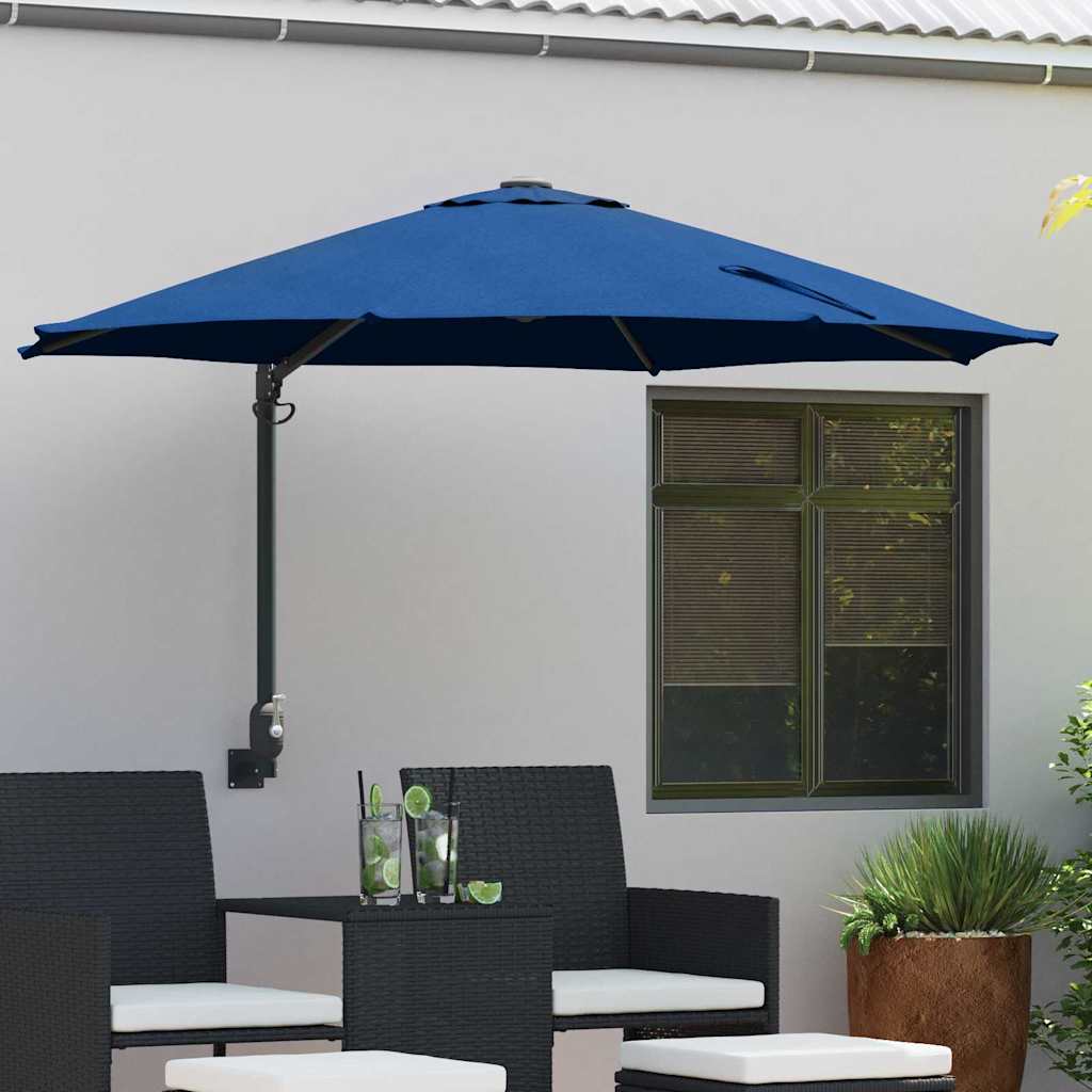 Garden Parasol 248 X 248 X 148 Cm Polyester And Steel