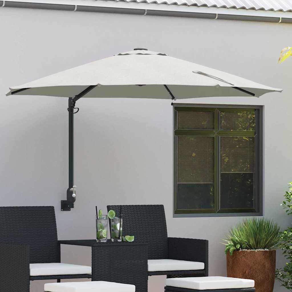 Garden Parasol 248 X 248 X 148 Cm Polyester And Steel