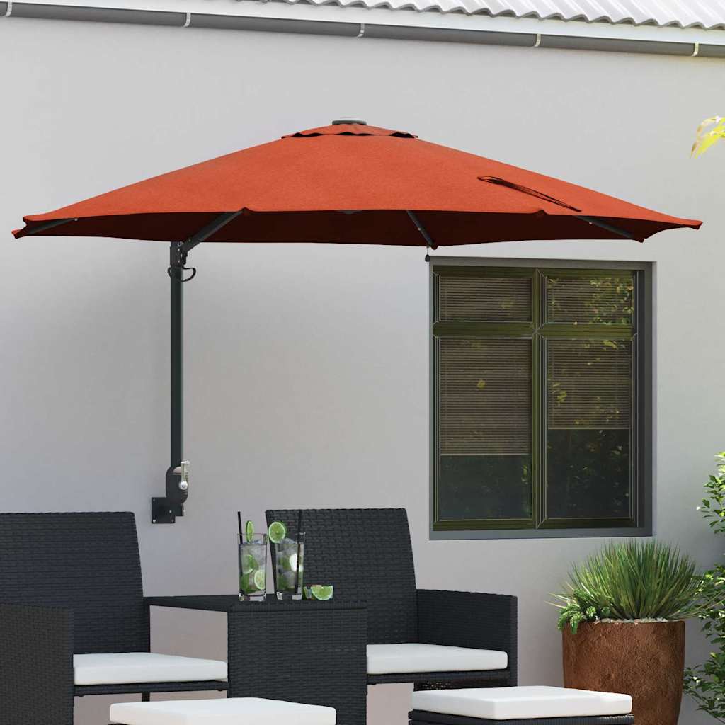 Garden Parasol 248 X 248 X 148 Cm Polyester And Steel