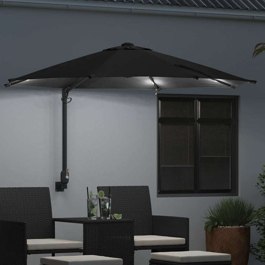 Garden Parasol 248 X 248 X 148 Cm Polyester And Steel