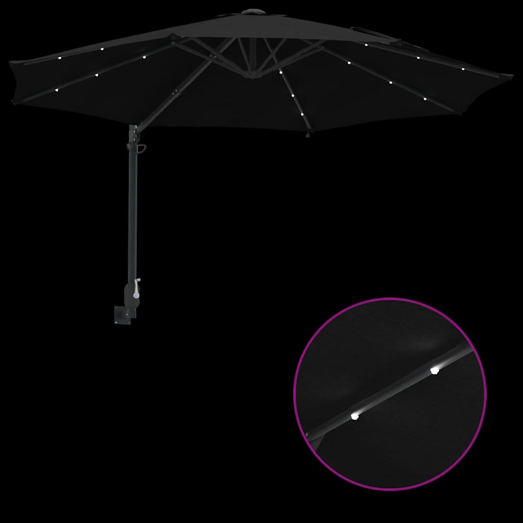 Garden Parasol 248 X 248 X 148 Cm Polyester And Steel