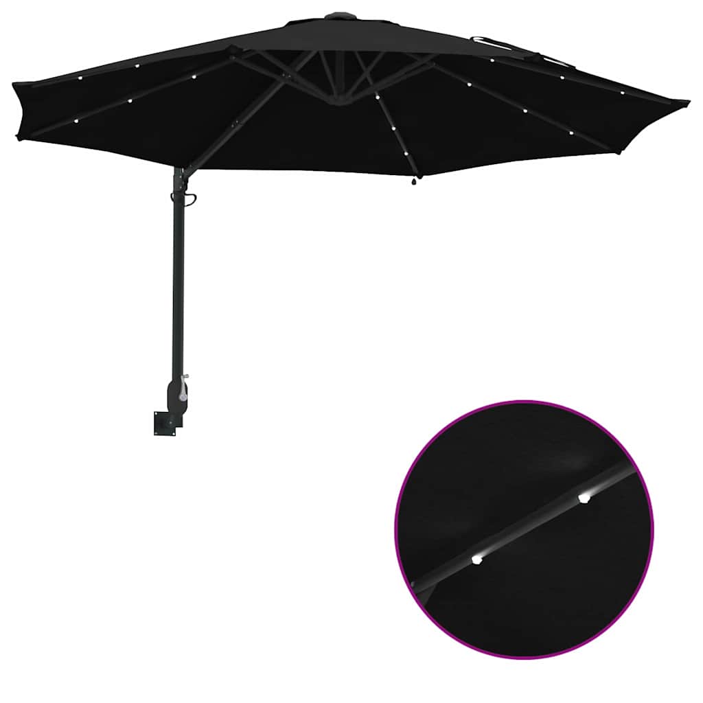 Garden Parasol 248 X 248 X 148 Cm Polyester And Steel