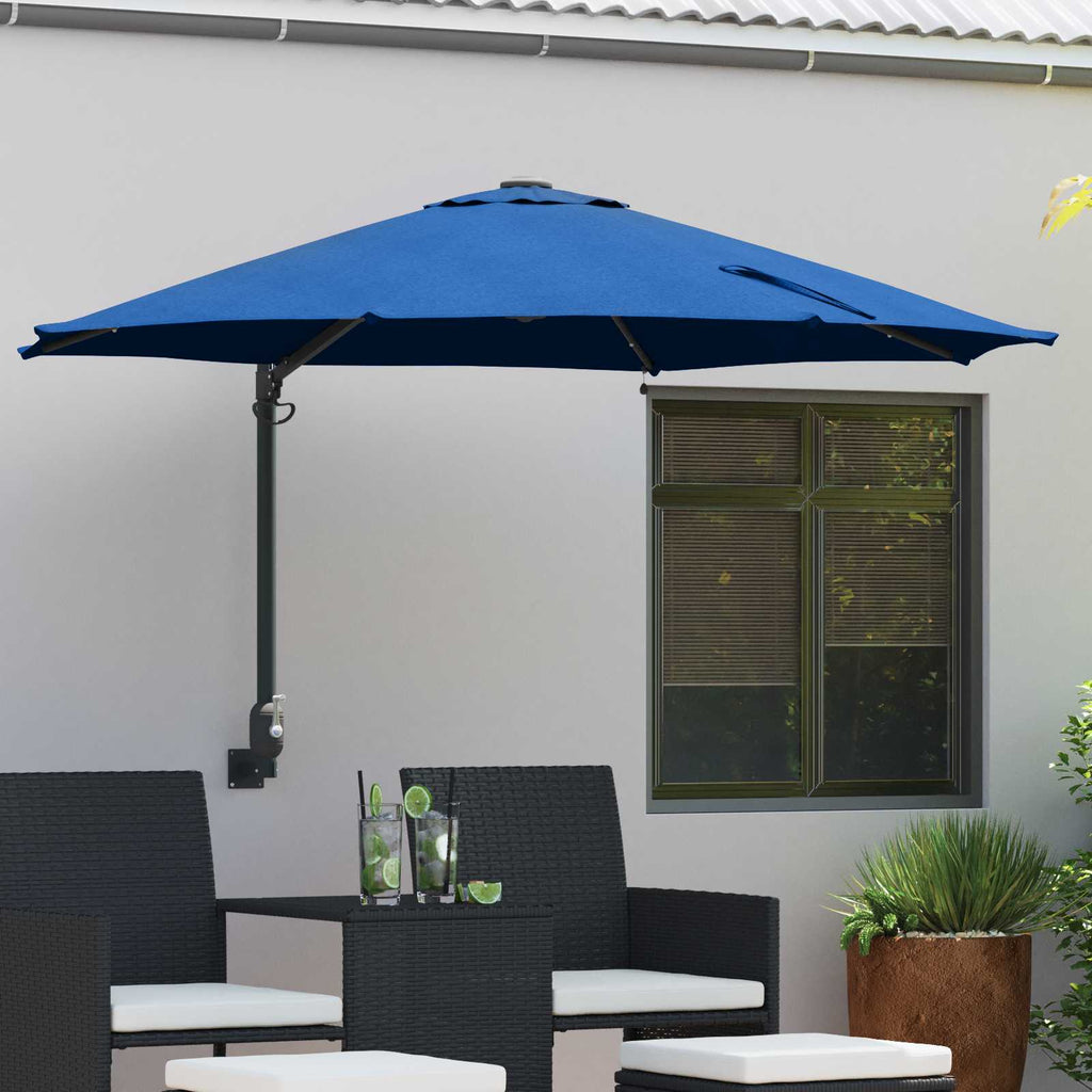 Garden Parasol 248 X 248 X 148 Cm Polyester And Steel