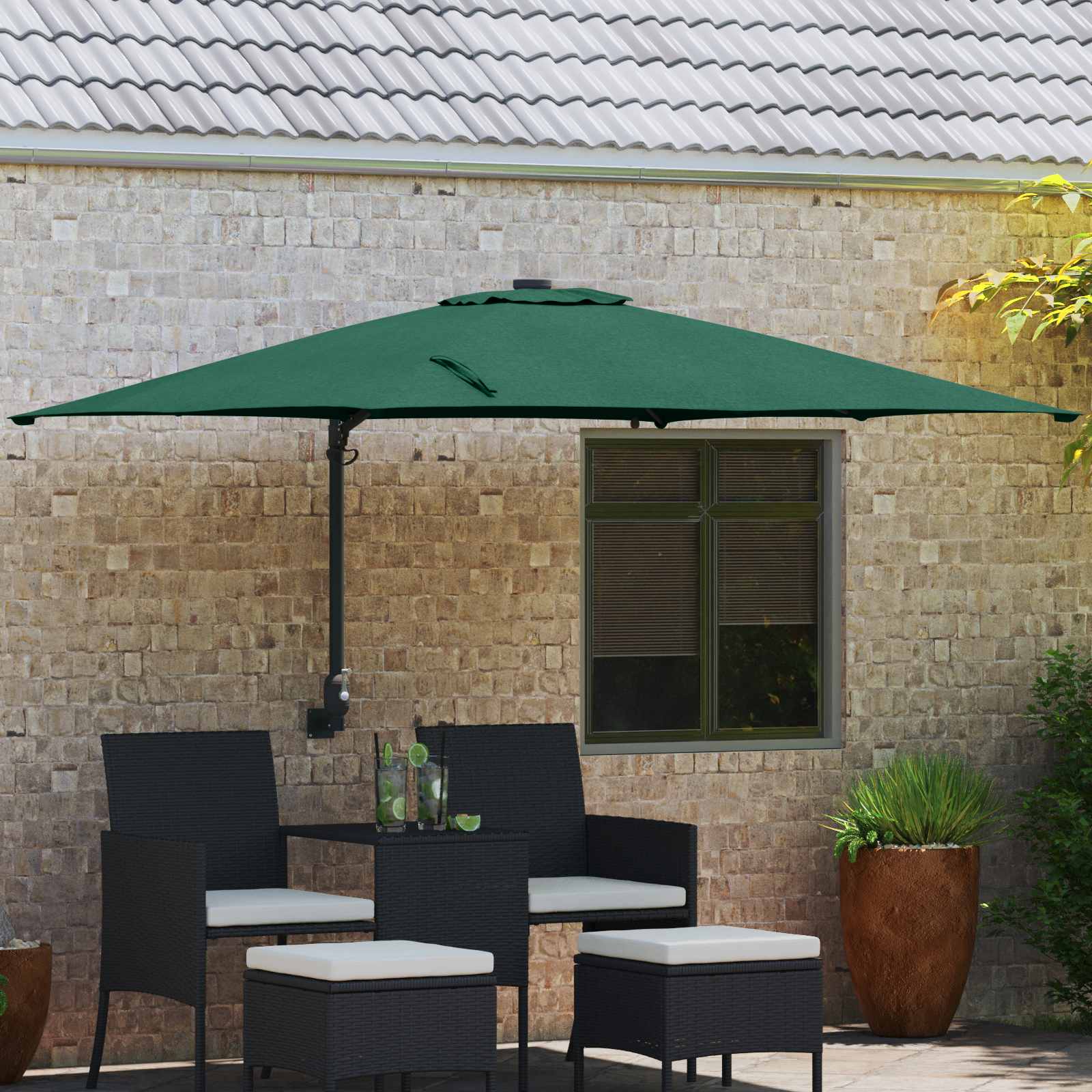 Garden Parasol 248.5 X 247.5 X 160 Cm