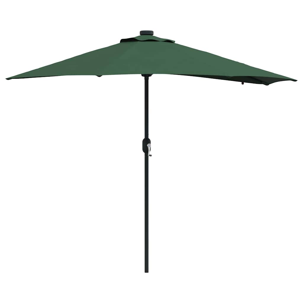 Garden Parasol 294x150cm LED Solar Outdoor Umbrella UV Resistant Terracotta Sand