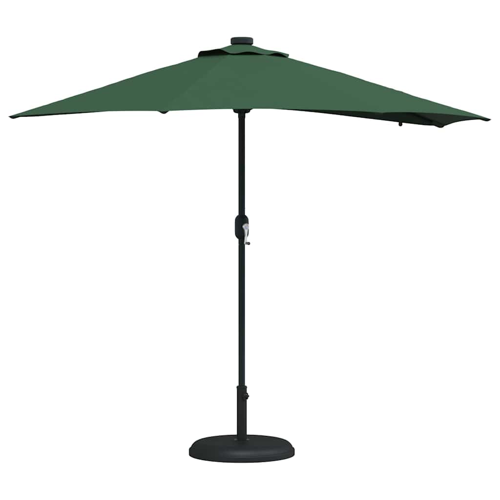 Garden Parasol 294X150Cm LED Solar Outdoor Umbrella UV Resistant Terracotta Sand