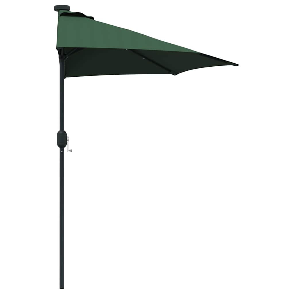 Garden Parasol 294X150Cm LED Solar Outdoor Umbrella UV Resistant Terracotta Sand