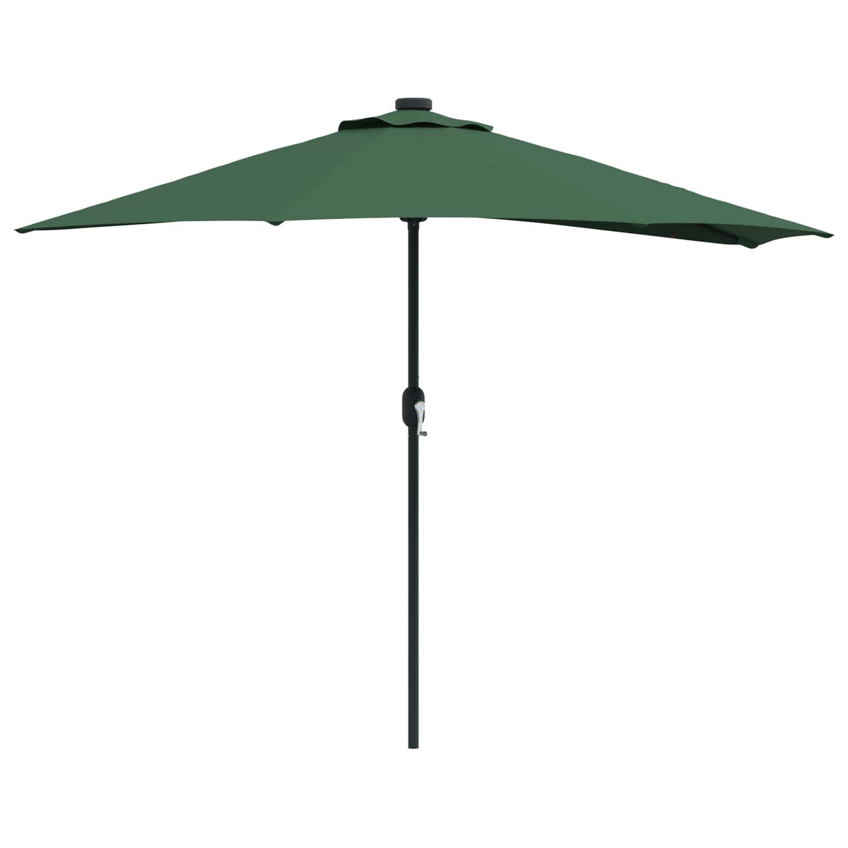 Garden Parasol 294x150cm LED Solar Outdoor Umbrella UV Resistant Black Sand Bord