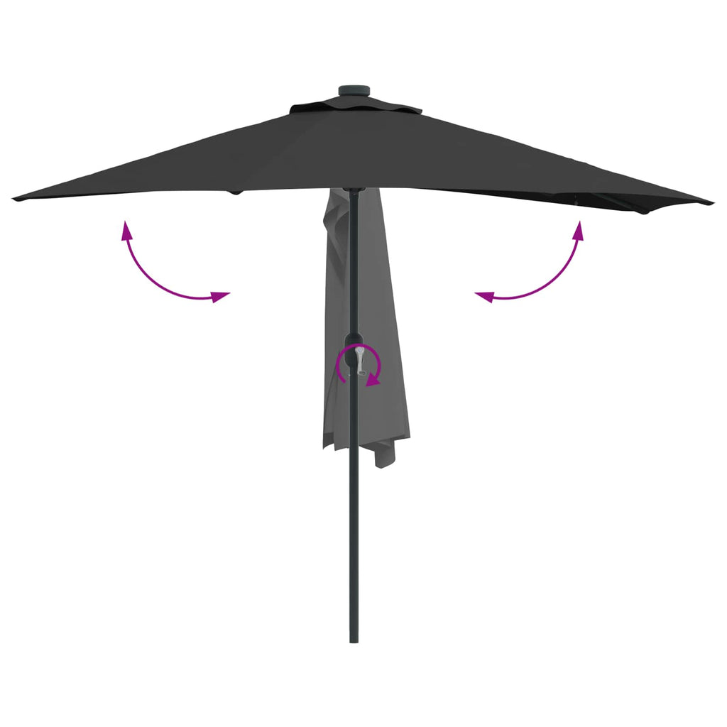 Garden Parasol 294 X 150 X 224 Cm Polyester And Steel