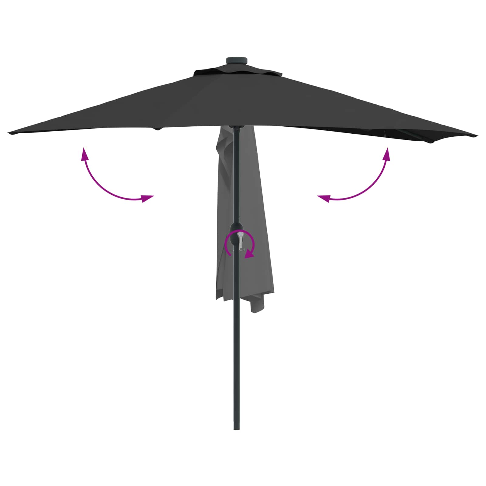 Garden Parasol 294 X 150 X 224 Cm Polyester And Steel