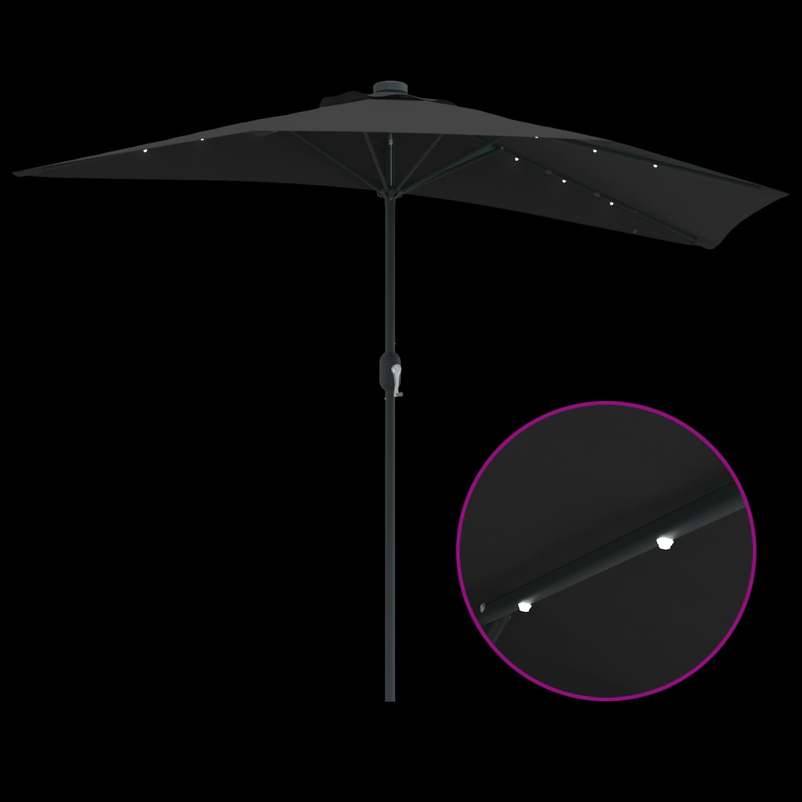 Garden Parasol 294 X 150 X 224 Cm Polyester And Steel