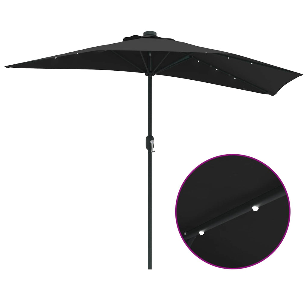 Garden Parasol 294 X 150 X 224 Cm Polyester And Steel