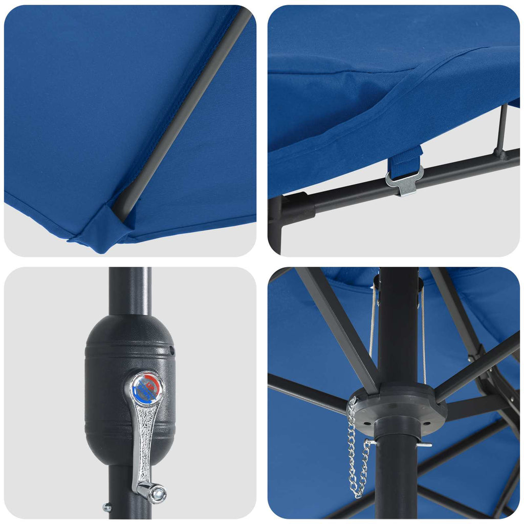 Garden Parasol 385 X 209 X 244 Cm Polyester