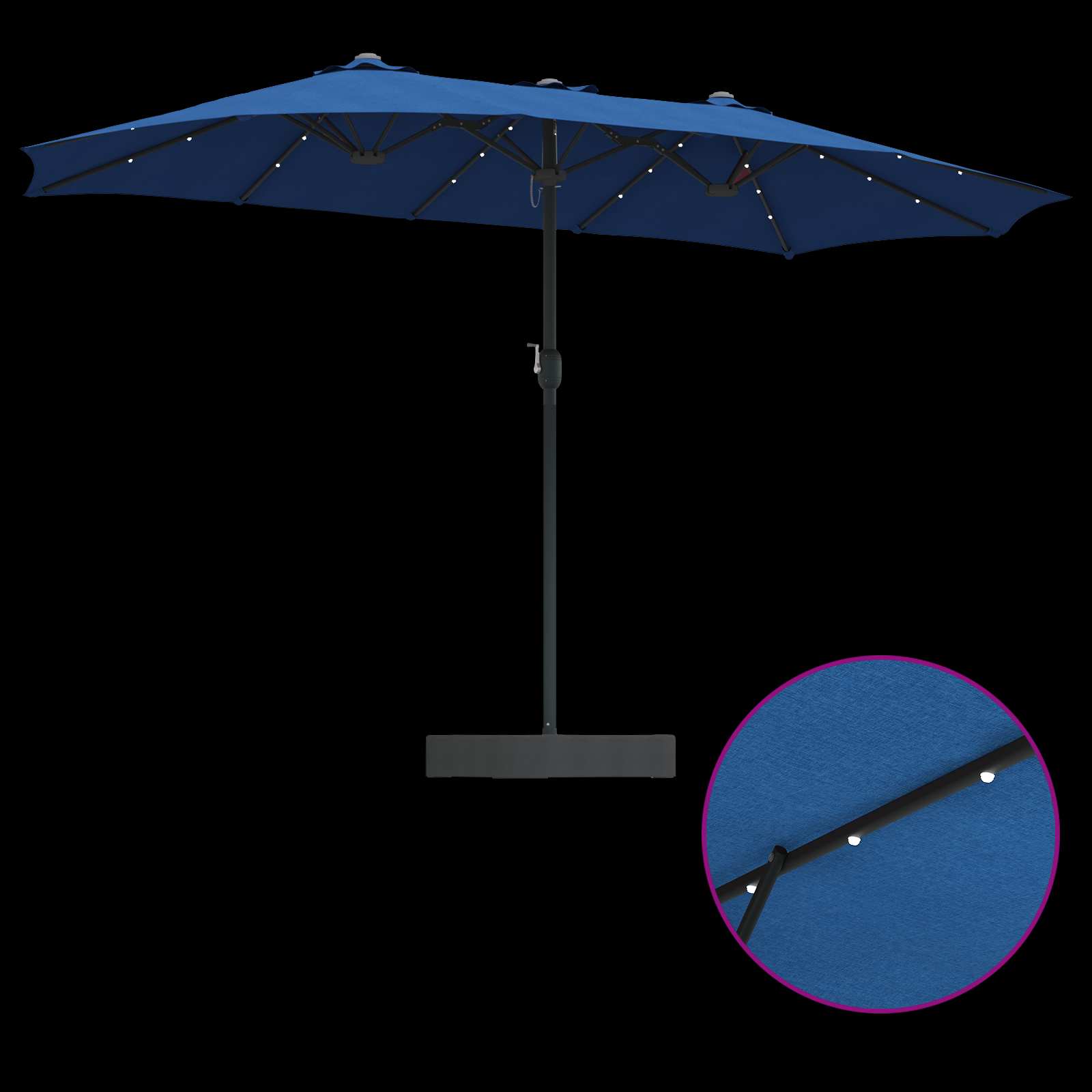 Garden Parasol 385 X 209 X 244 Cm Polyester