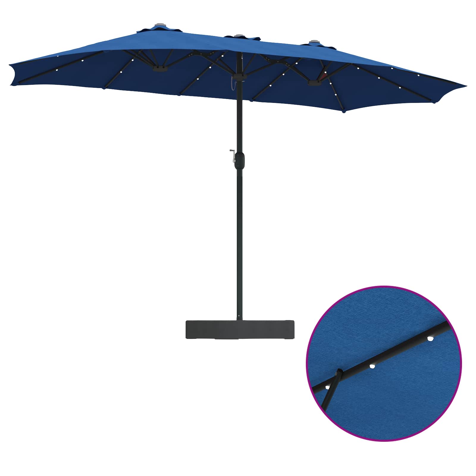 Garden Parasol 385 X 209 X 244 Cm Polyester