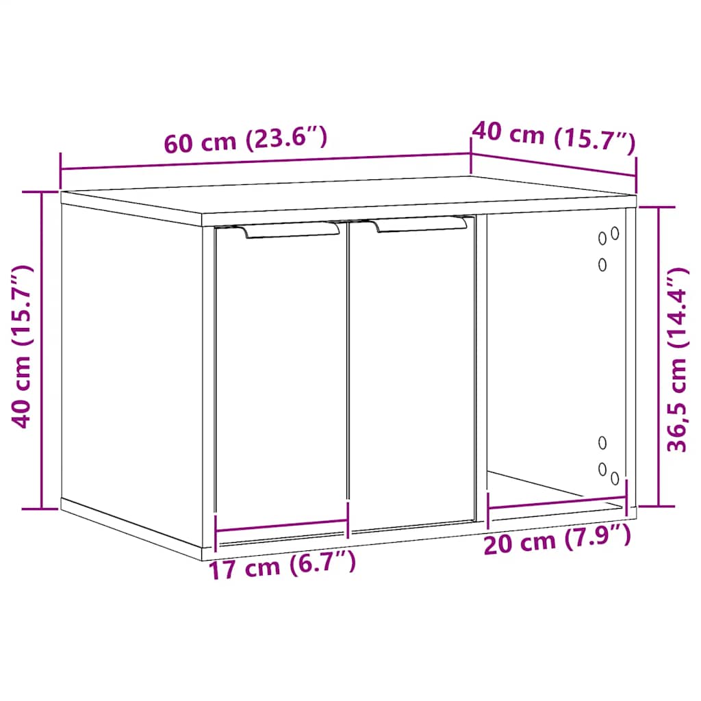 Cat Litter Box Enclosure Engineered Wood