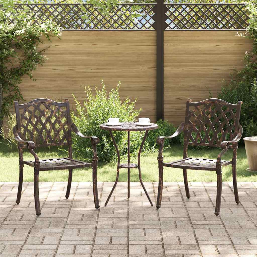 Garden Chair 2 Pcs 56 X 55 X 92.5Cm Aluminium